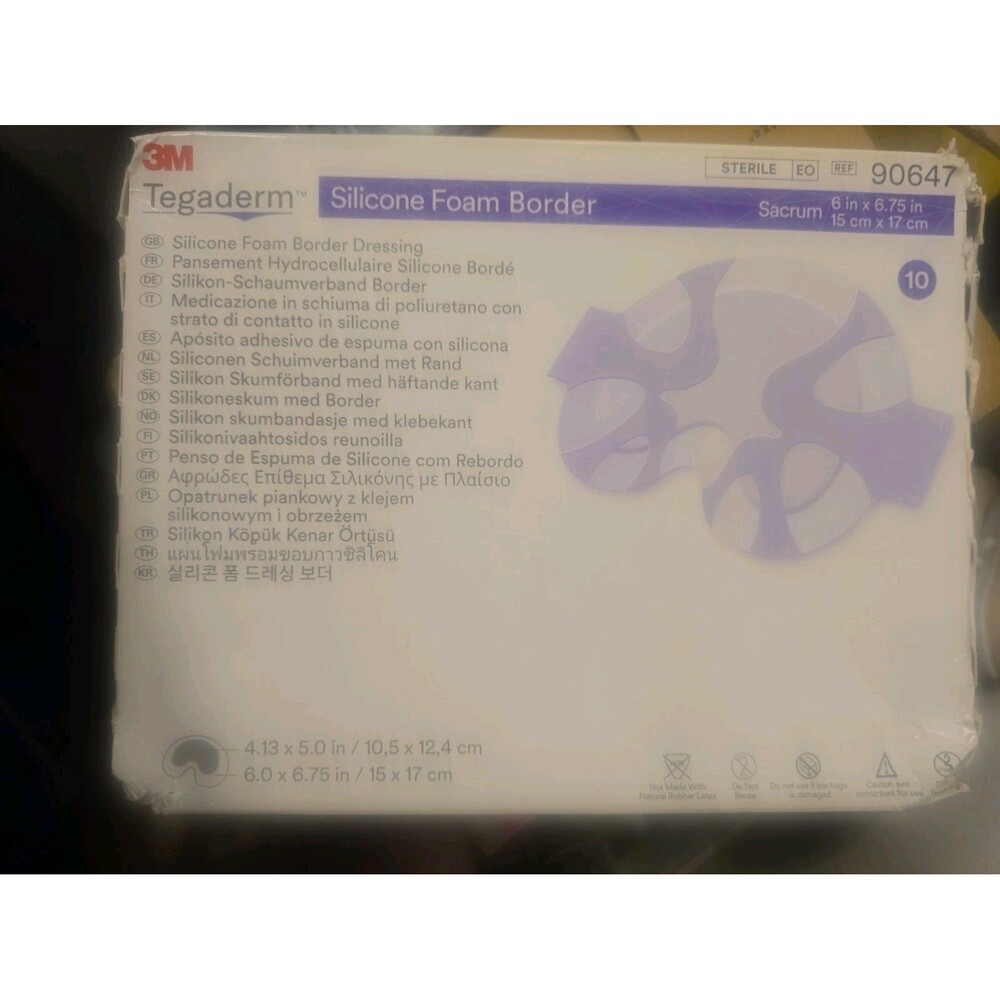 McK 3M Tegaderm Silicone Foam Dressing 6 X 6.75 Inch - Box of 10